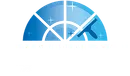 Blue window cleaning logo with a window and squeegee.